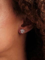 Simply Silver Sterling Silver Paw Print Earring - Image 1 of 3