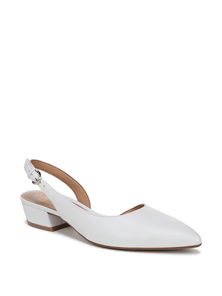 Naturalizer White Banks Wide Fit Slingback Shoes - Image 2 of 6