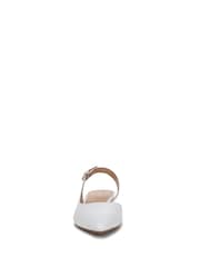 Naturalizer White Banks Wide Fit Slingback Shoes - Image 3 of 6