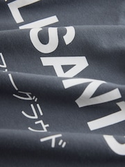 smALLSAINTS Charcoal Grey Oversized Underground Crew Neck Cotton T-Shirt - Image 4 of 4