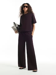 River Island Purple Premium Neo Swash Boxy T-Shirt - Image 1 of 4