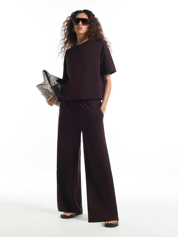 River Island Purple Premium Neo Swash Boxy T-Shirt - Image 1 of 4 River Island Purple Premium Neo Swash Boxy T-Shirt - Image 1 of 4