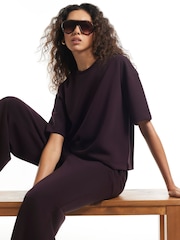 River Island Purple Premium Neo Swash Boxy T-Shirt - Image 4 of 4