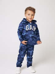 Gap Blue Camo Logo Zip Up Hoodie (Newborn-5yrs) - Image 1 of 8