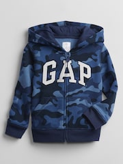 Gap Blue Camo Logo Zip Up Hoodie (Newborn-5yrs) - Image 8 of 8