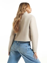 River Island Brown Button Front Wool Jacket - Image 4 of 4