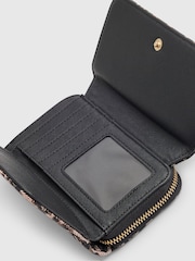 River Island Brown Leopard Jacquard Logo Flap Purse - Image 4 of 5