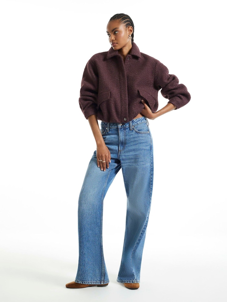 River Island Purple Wool Harrington Jacket - Image 1 of 4