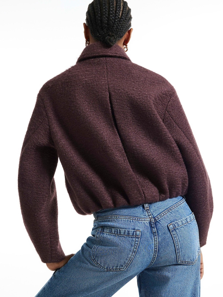 River Island Purple Wool Harrington Jacket - Image 4 of 4