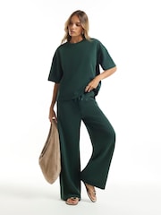 River Island Green Premium Neo Swash Boxy T-Shirt - Image 3 of 4