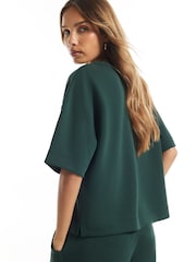 River Island Green Premium Neo Swash Boxy T-Shirt - Image 4 of 4