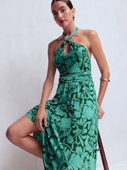 Boden Green Sydney Twist Neck Jersey Dress - Image 4 of 4