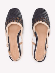 Boden Black Woven Slingback Flats - Image 3 of 4
