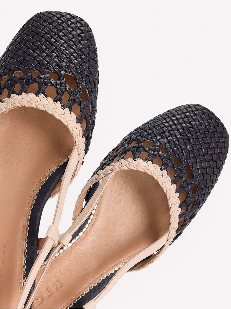 Boden Black Woven Slingback Flats - Image 4 of 4