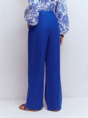 Boden Blue Mayfair Linen Trousers - Image 3 of 6