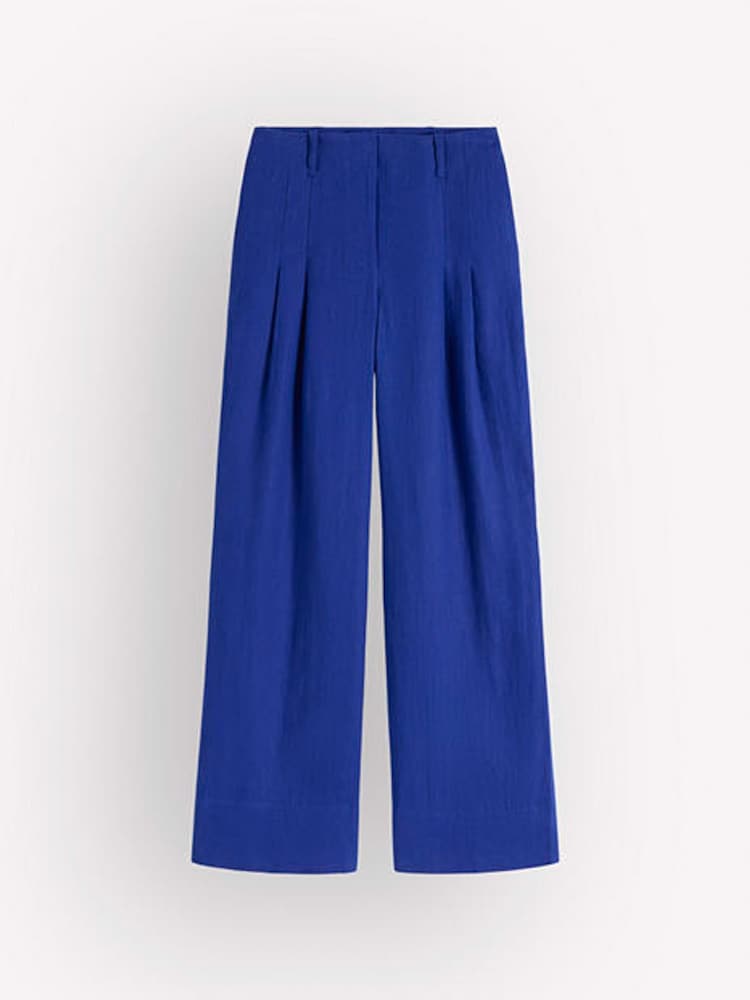Boden Blue Mayfair Linen Trousers - Image 6 of 6