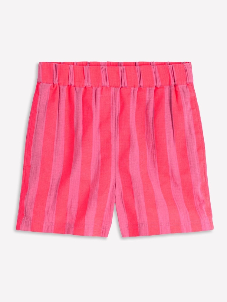 Boden Pink Stripe Pull-On Cheesecloth Shorts - Image 6 of 6 Boden Pink Stripe Pull-On Cheesecloth Shorts - Image 6 of 6