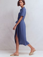 Boden Blue Mavis Midi Jersey Shirt Dress - Image 5 of 6