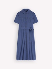 Boden Blue Mavis Midi Jersey Shirt Dress - Image 6 of 6