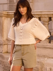 Mint Velvet White Cotton Blend Knit Top - Image 5 of 7