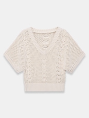 Mint Velvet White Cotton Blend Knit Top - Image 6 of 7