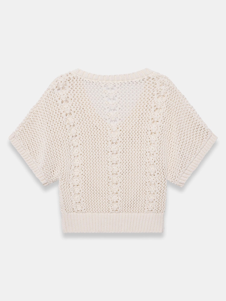 Mint Velvet White Cotton Blend Knit Top - Image 7 of 7