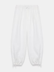 Mint Velvet White Linen Balloon Trousers - Image 6 of 7