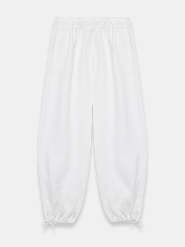 Mint Velvet White Linen Balloon Trousers - Image 7 of 7