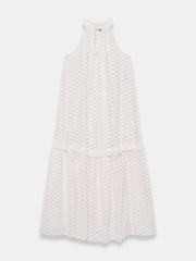 Mint Velvet White Lace Disc Midi Dress - Image 7 of 8