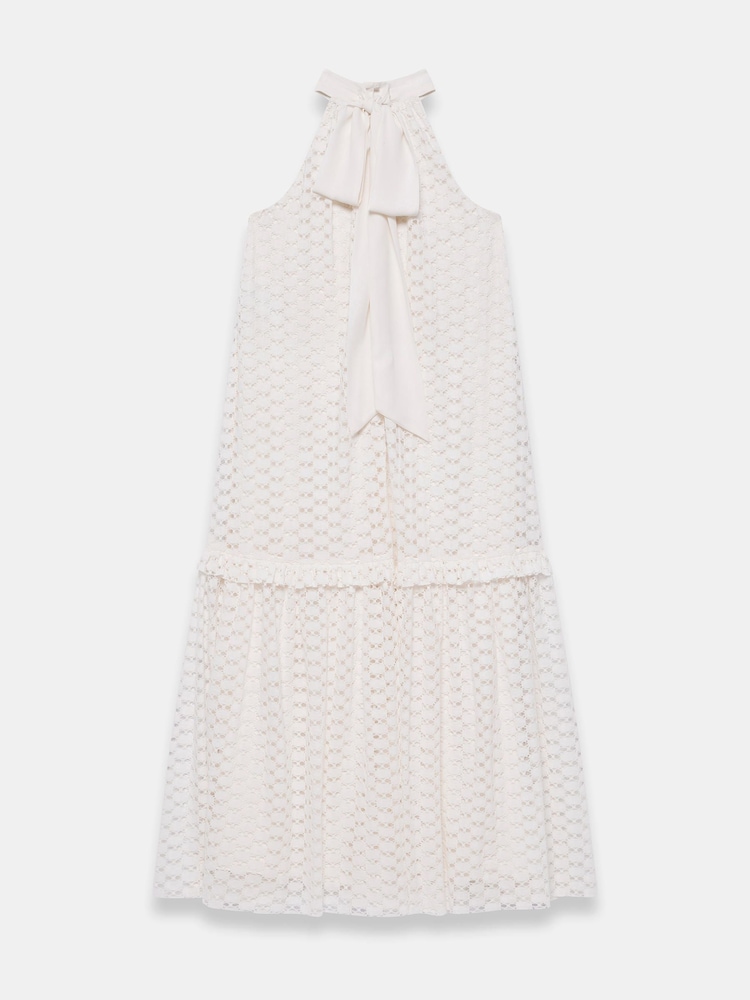 Mint Velvet White Lace Disc Midi Dress - Image 8 of 8