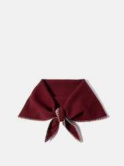Mint Velvet Red Knit Stitch Detail Scarf - Image 1 of 3