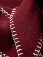 Mint Velvet Red Knit Stitch Detail Scarf - Image 3 of 3