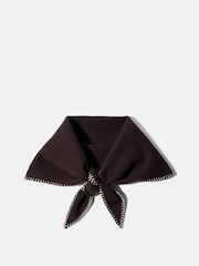 Mint Velvet Brown Knit Stitch Detail Scarf - Image 1 of 3