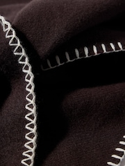 Mint Velvet Brown Knit Stitch Detail Scarf - Image 3 of 3