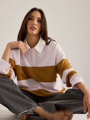 Rosa - Top de rugby a rayas de Anthropologie - Imagen 3 de 5