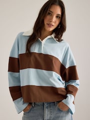 Azul - Top de rugby a rayas de Anthropologie - Imagen 3 de 5