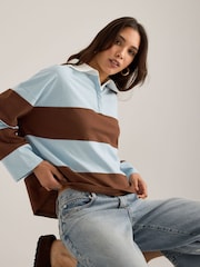 Azul - Top de rugby a rayas de Anthropologie - Imagen 4 de 5