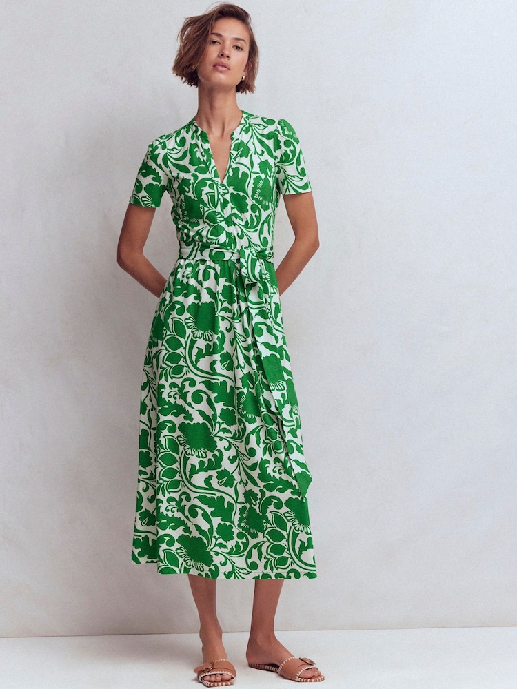 Boden Green Naomi Jersey Midi Dress - Image 1 of 2