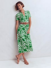 Boden Green Naomi Jersey Midi Dress - Image 5 of 7