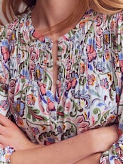 Boden Green Mya Smocked Jersey Shirt - Image 4 of 5