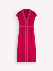 Boden Pink Topstitch Ponte Dress - Image 1 of 1