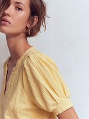 Boden Kurzarm-Top aus Doppelstoff - Bild 2 von 5