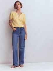 Boden Kurzarm-Top aus Doppelstoff - Bild 4 von 5