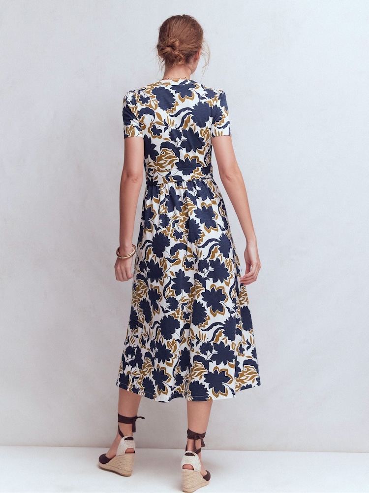 Boden Blue Naomi Jersey Midi Dress - Image 2 of 6