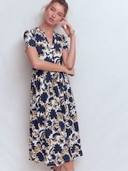 Boden Blue Naomi Jersey Midi Dress - Image 3 of 6