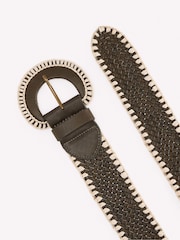 Boden Green Woven Stitch Belt - Image 2 of 2