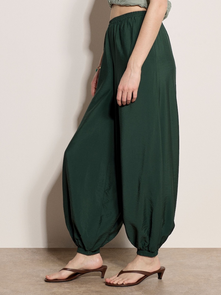 Apricot Green Relaxed Balloon Trousers - Image 1 of 5 Apricot Green Relaxed Balloon Trousers - Image 1 of 5