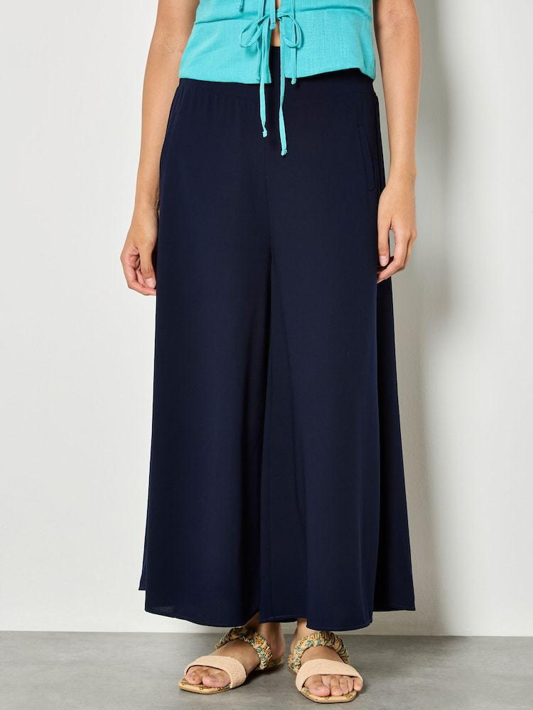 Apricot Blue Fluid Wide-Leg Trousers - Image 2 of 4