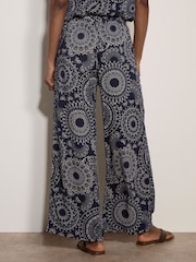 Apricot Blue Kaleidoscope Print Woven Trousers - Image 4 of 4
