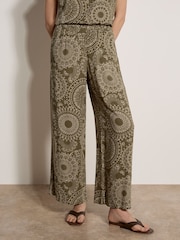 Apricot Green Kaleidoscope Print Woven Trousers - Image 2 of 4